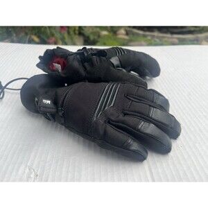 K2 Kids Ski Snowboard Gloves XS 6/7 Leather Palm Hand Warmer Pockets Black